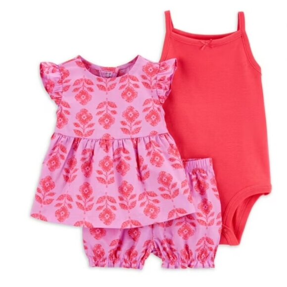 Carter's Other - NWT Carter's Baby Girl Shorts Outfit Set, 3-Piece Floral Size 0-3M